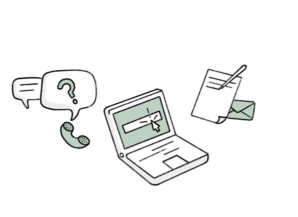 Decorative Image of a laptop and phone