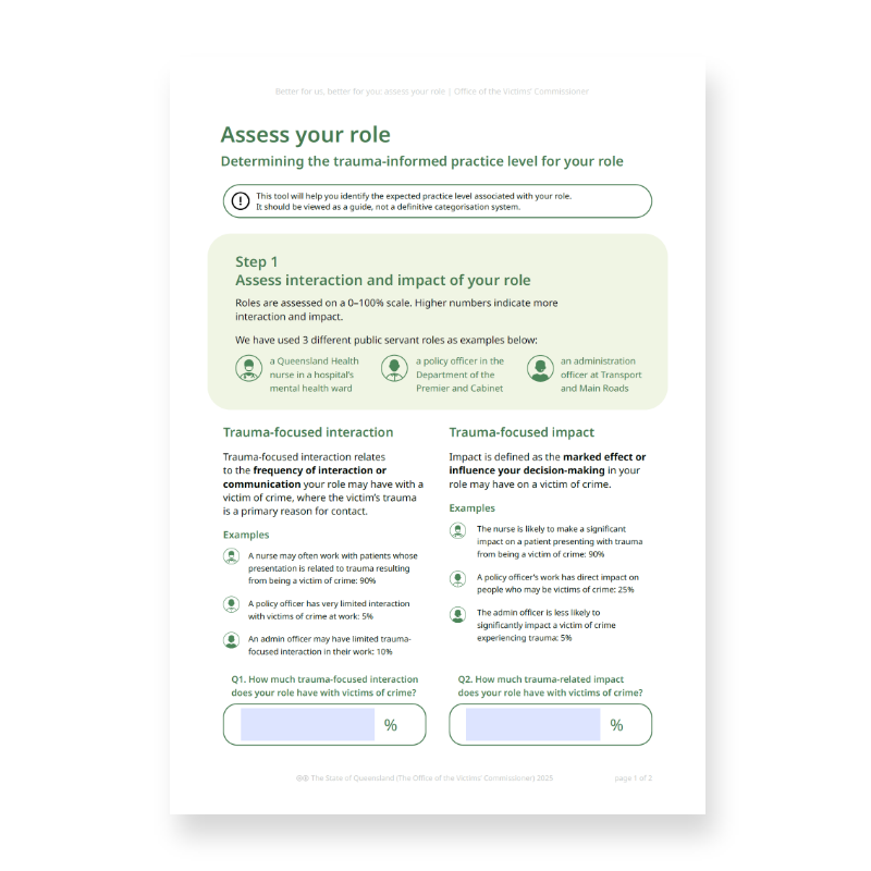 cover of trauma informed self-asssessment