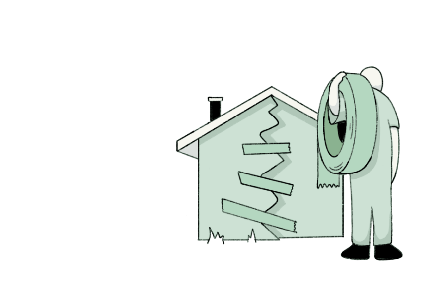 Image of damaged house